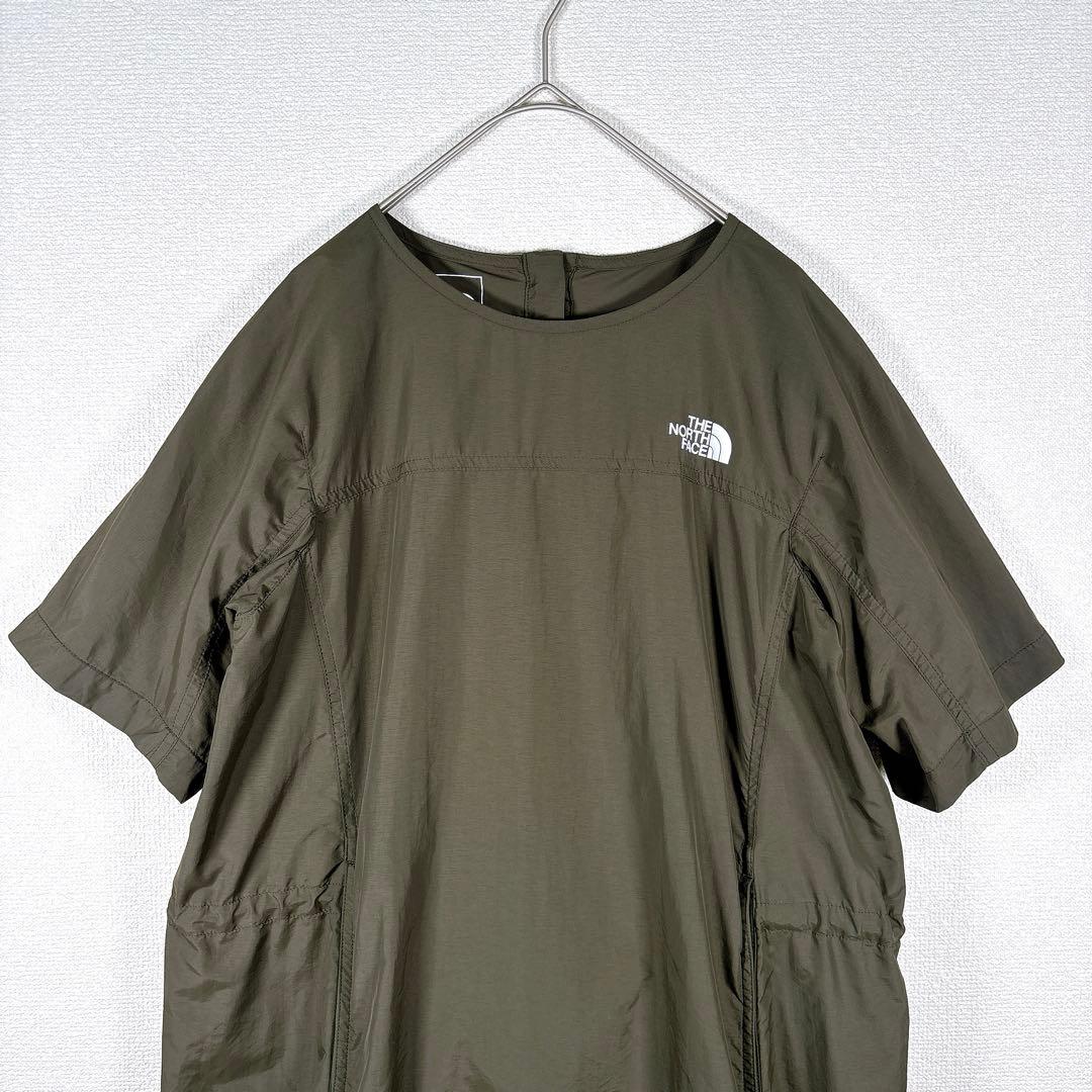 美品✨ノースフェイス カルカワンピース クールネック UV撥水 ニュートープ M