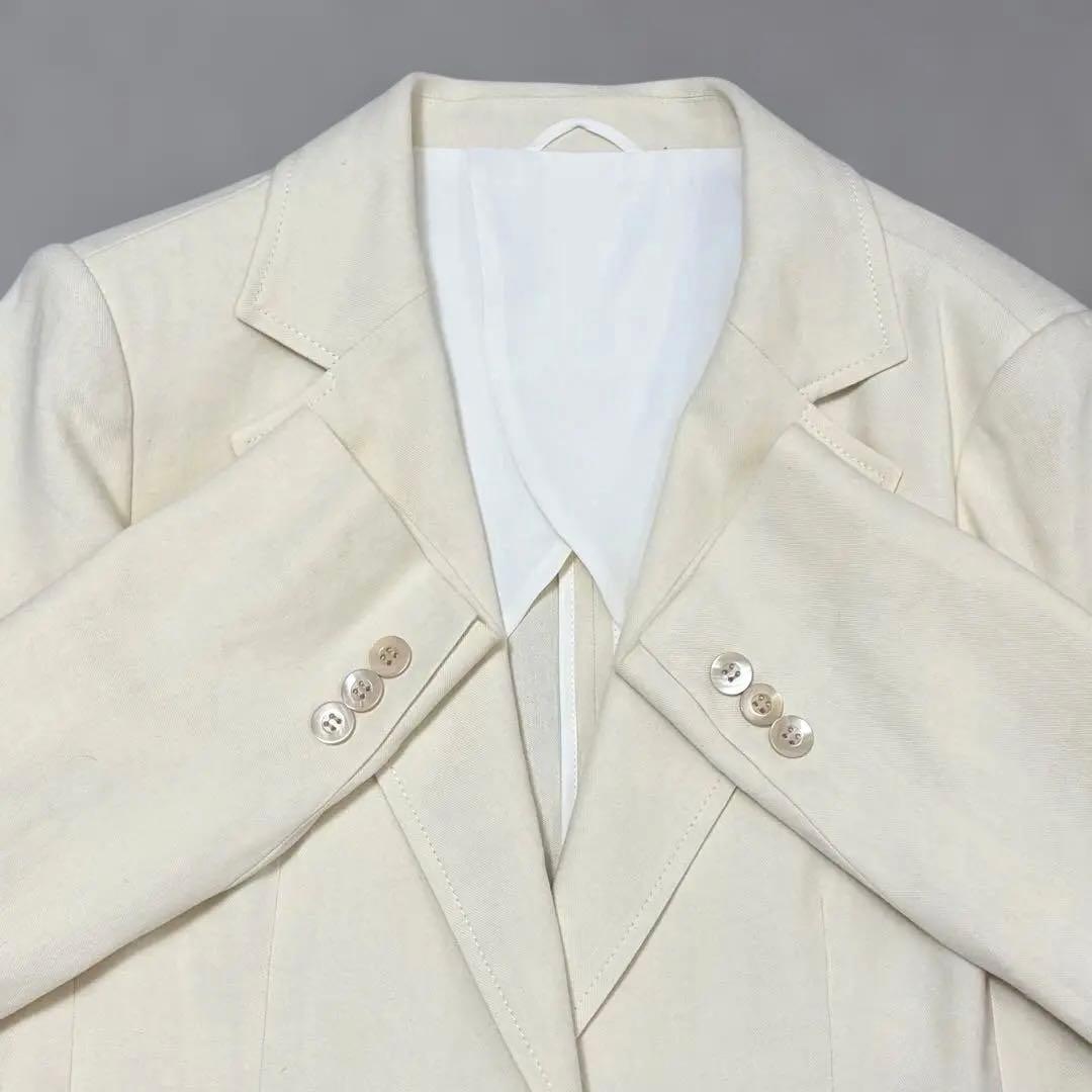 【美品✨ストレッチ 近年】 ANAYI リネン混 テーラードジャケット アナイ