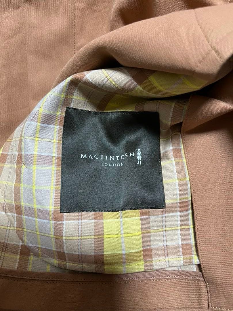 マッキントッシュロンドンROSLEYコットンチェックダブルクロスフーデットコート