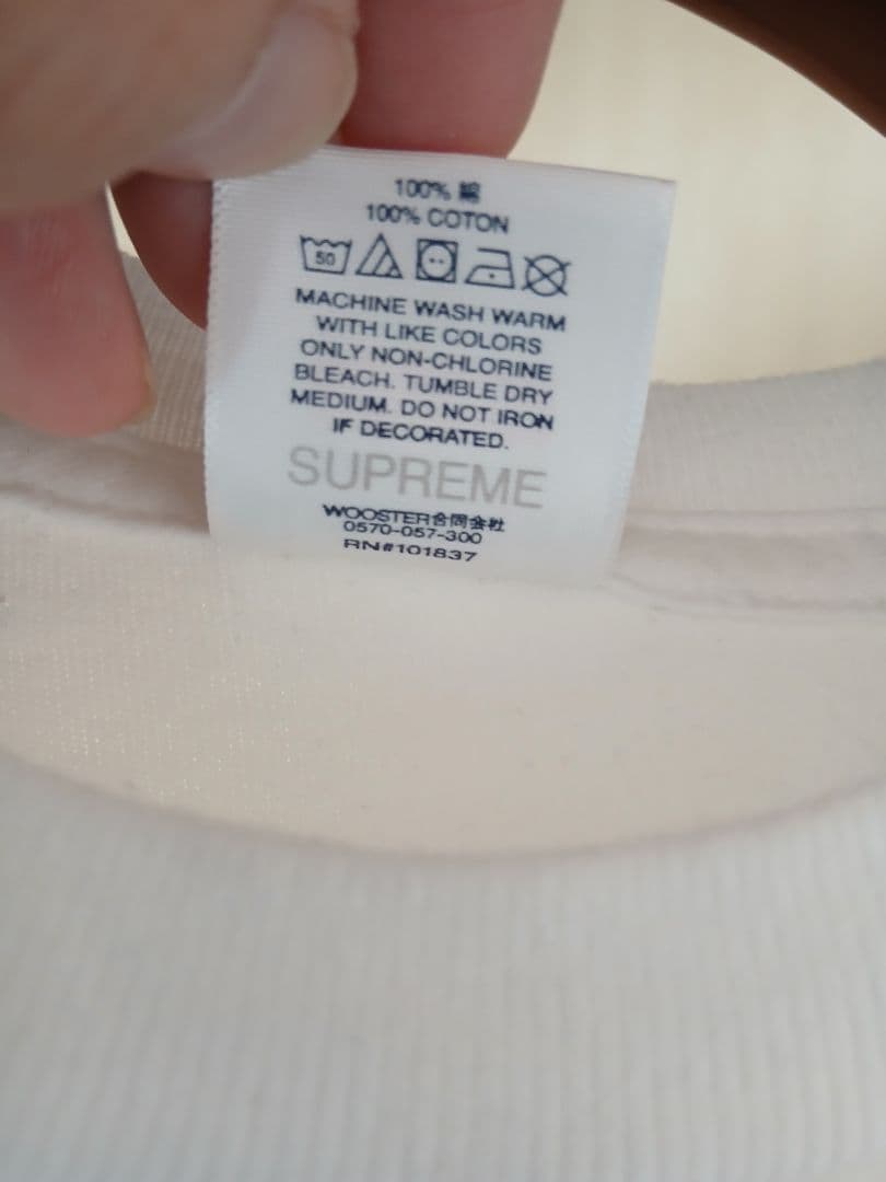 Supreme BURBERRY Tシャツ ホワイト　Lサイズ
