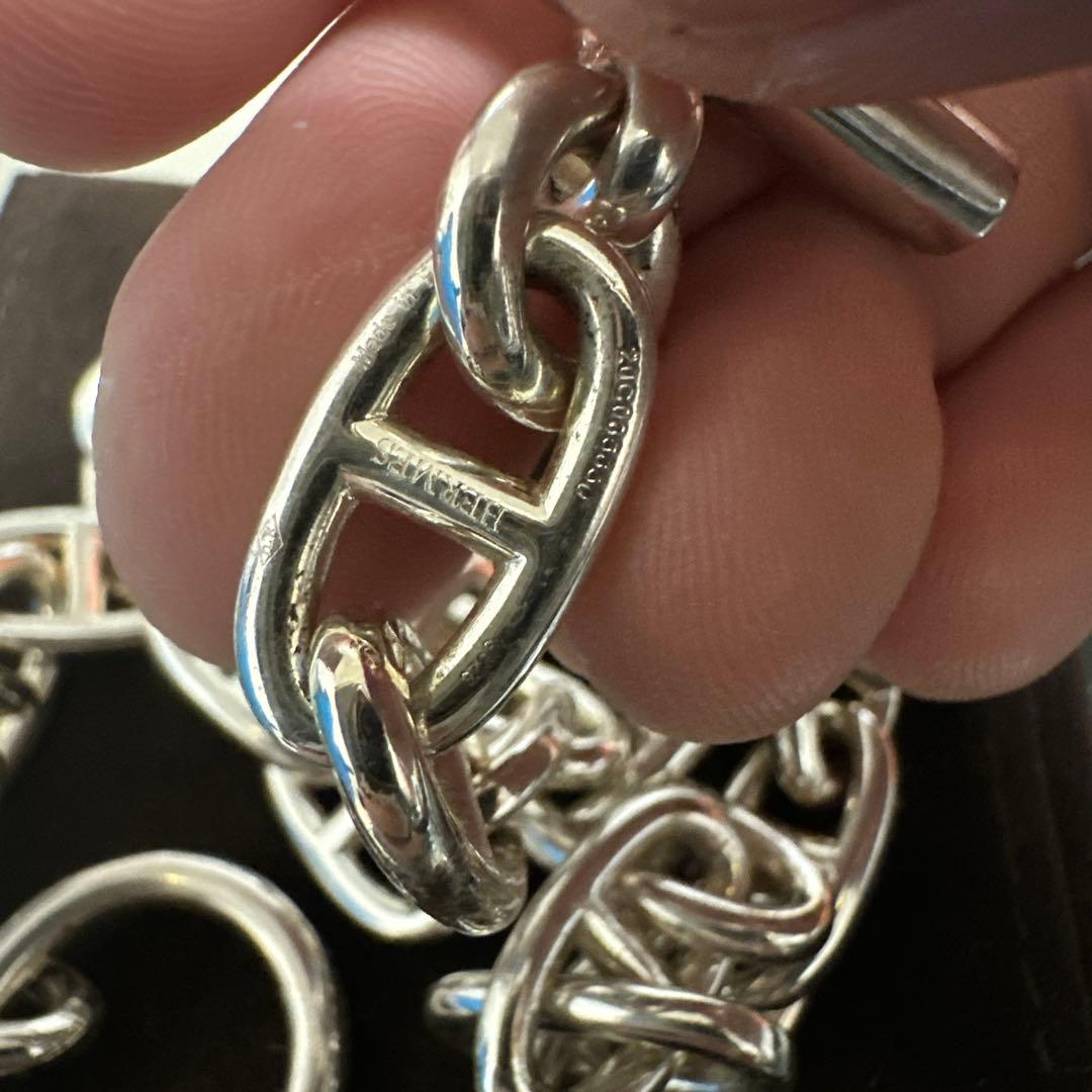 HERMES シルバーチェーンネックレス 約45cm
