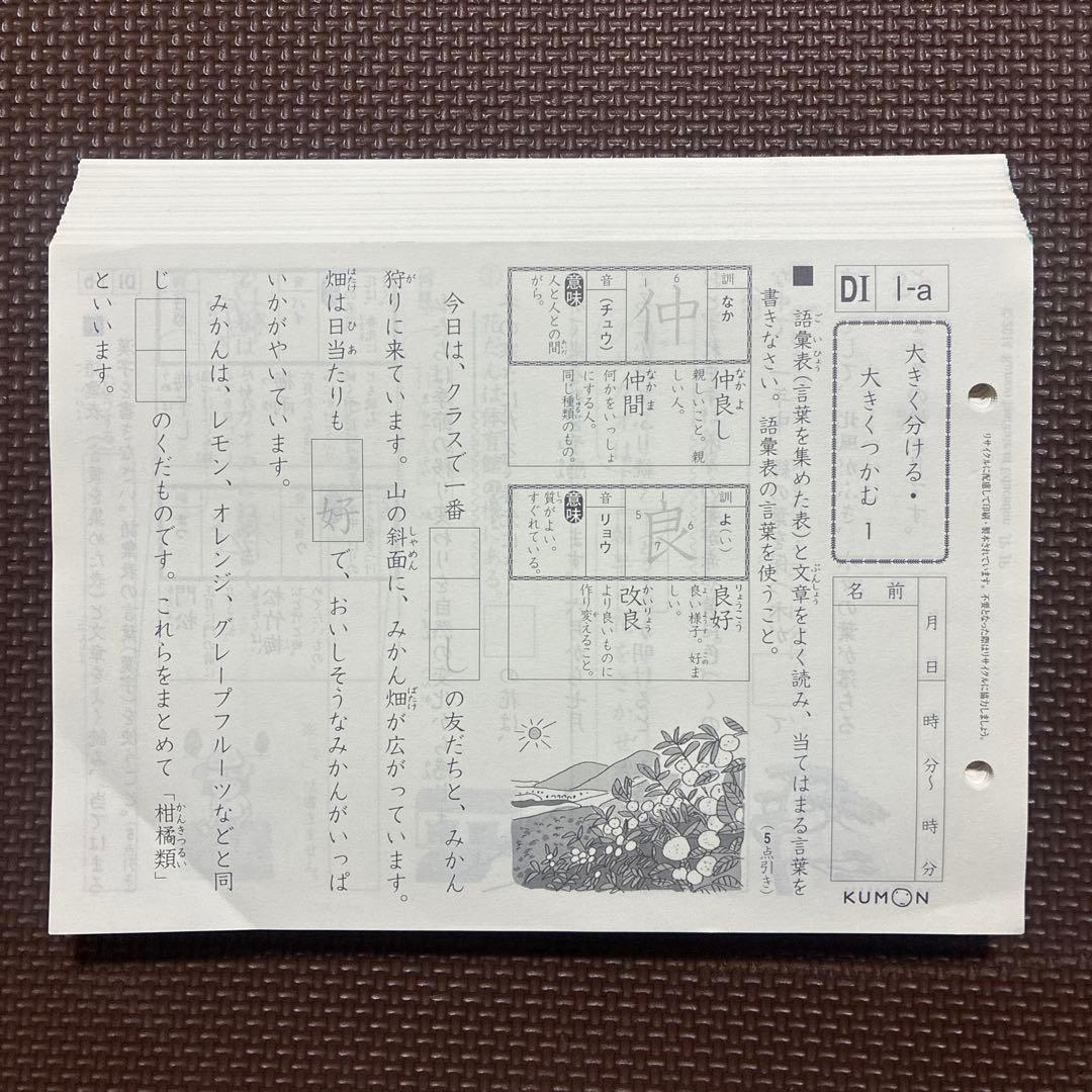 ［くもん　公文　KUMON］　国語プリント　ＤⅠ・ＤⅡ 全400枚