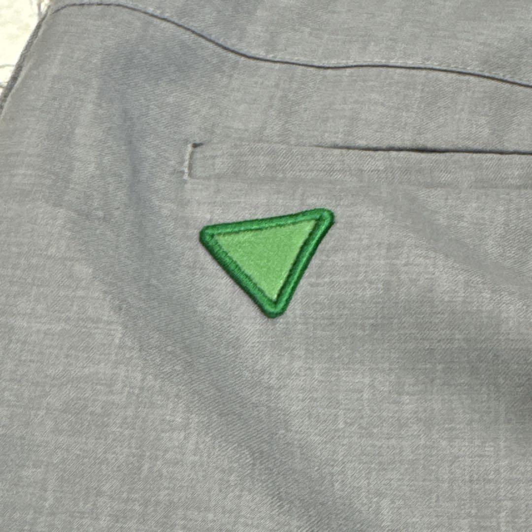 美品⭐️LIBEIRO リベイロ ロゴ刺繍 スラックス S グレー デザイン
