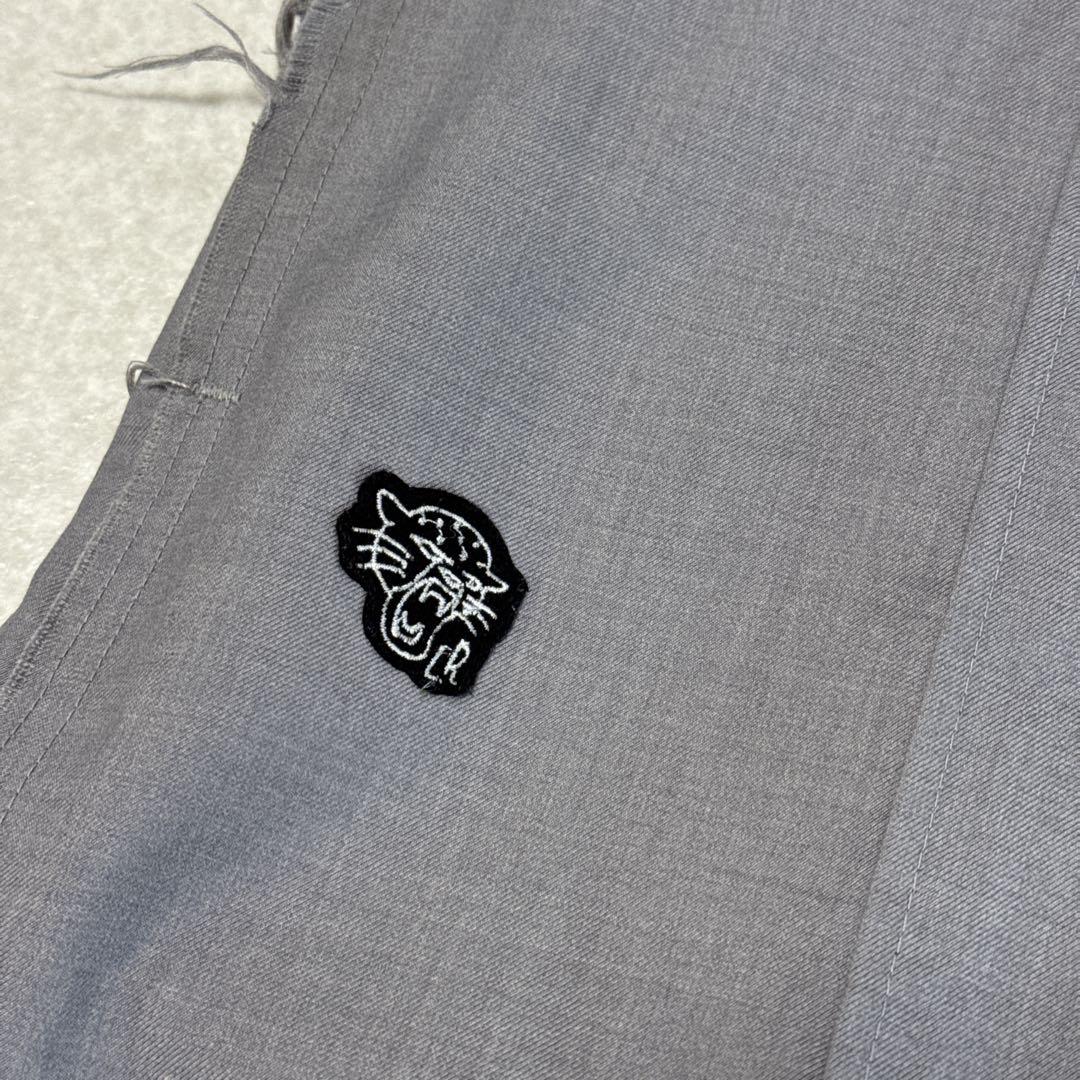 美品⭐️LIBEIRO リベイロ ロゴ刺繍 スラックス S グレー デザイン