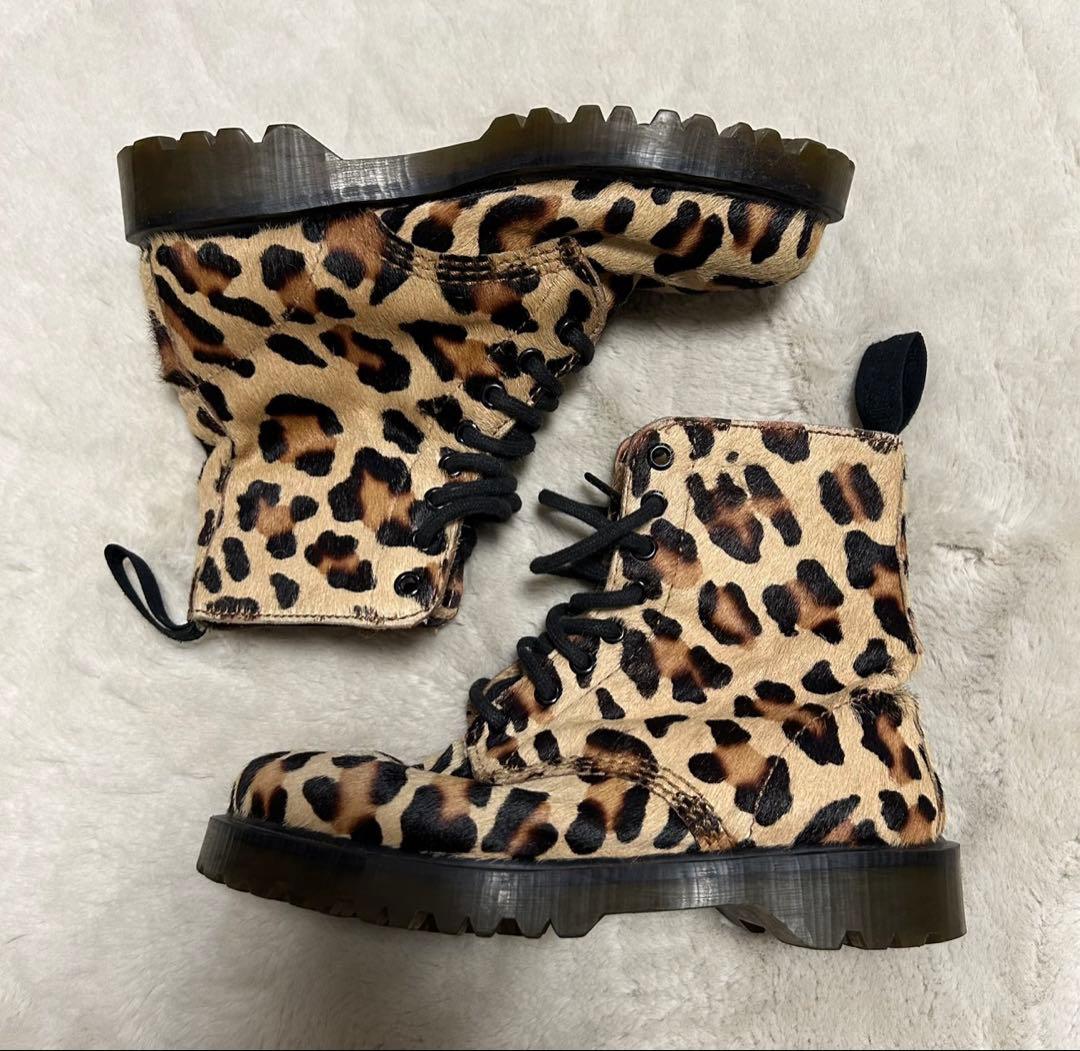 Dr.Martens/ドクターマーチン/8ホール/ブーツ/UK4/レオパード