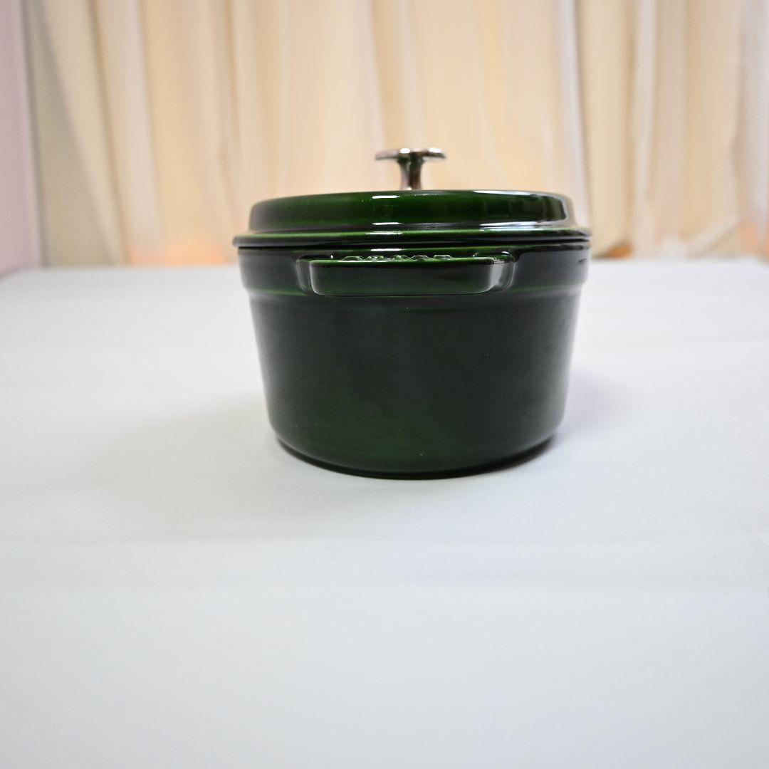 653★ staub ストウブ ココット 鍋 23cm バジルグリーン オーバル