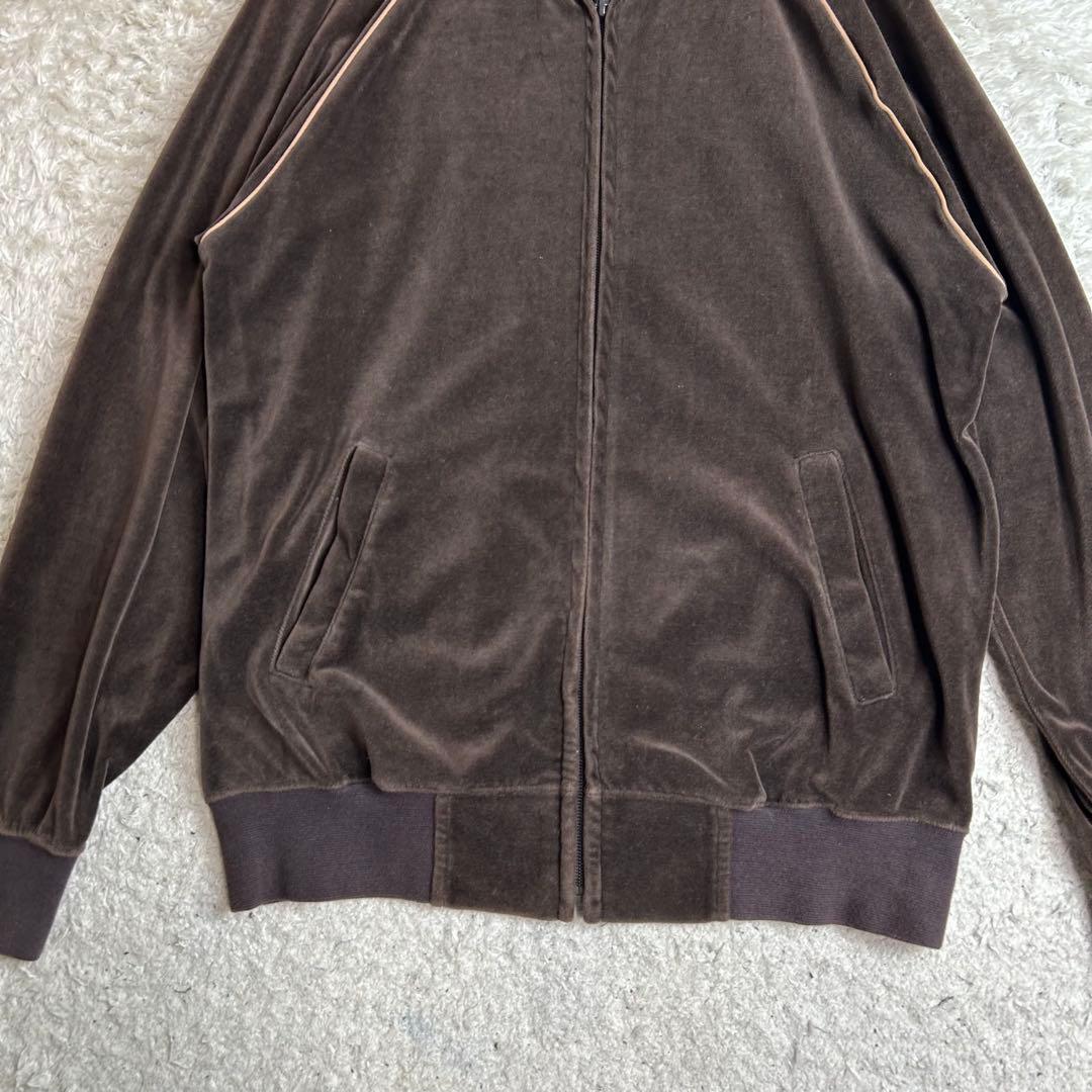 BEAMS ビームス ベロア ジャージ ブラウン パイピングジャケット M