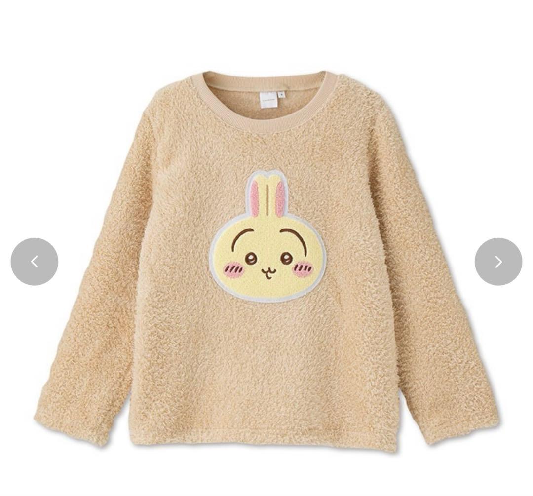 ウサギ刺繍フリースルームウェアセット