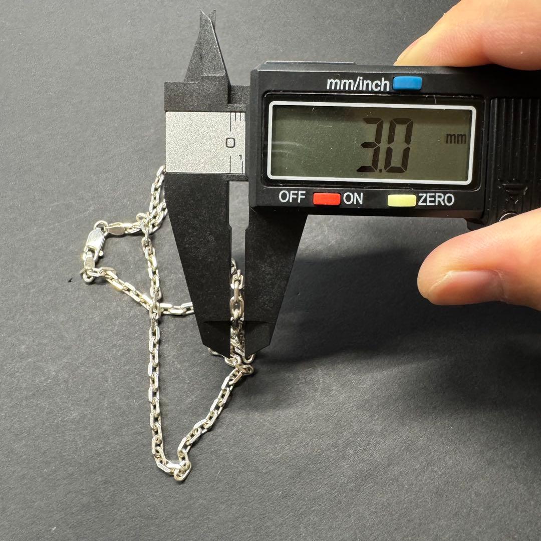 【太め 45㎝ 11g】太角チェーンネックレス silver925