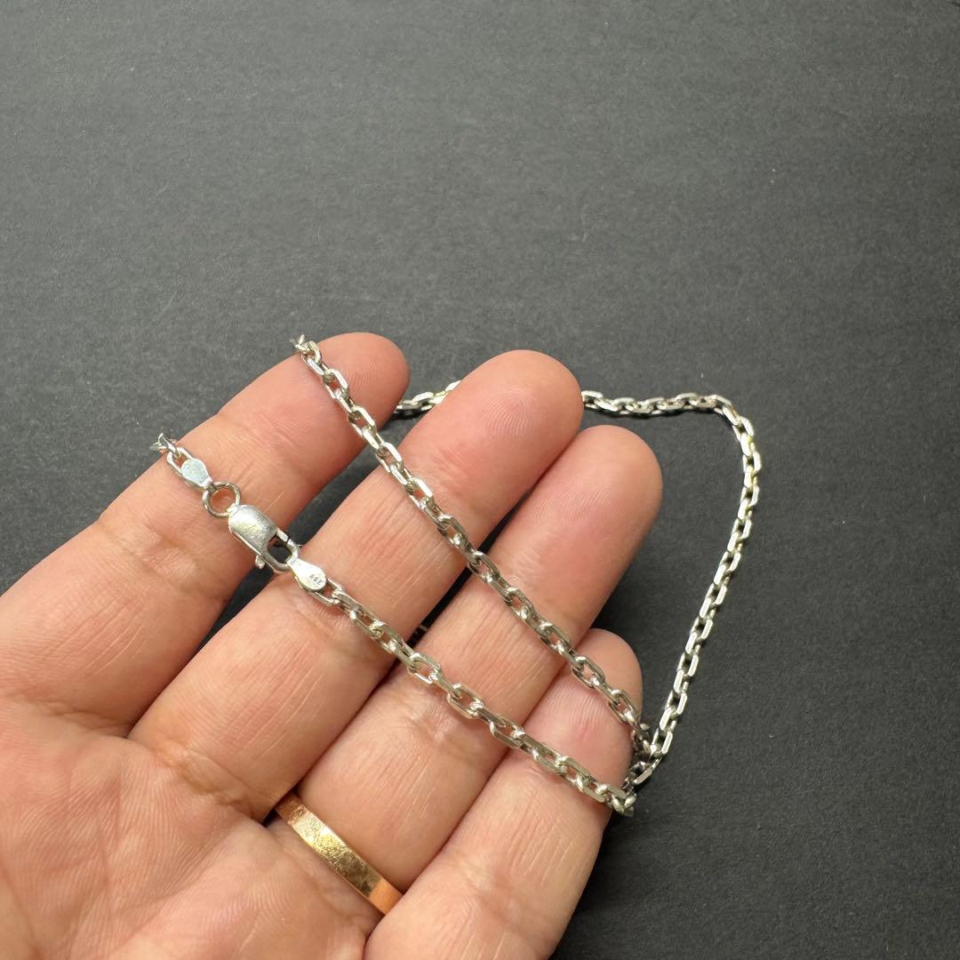 【太め 45㎝ 11g】太角チェーンネックレス silver925