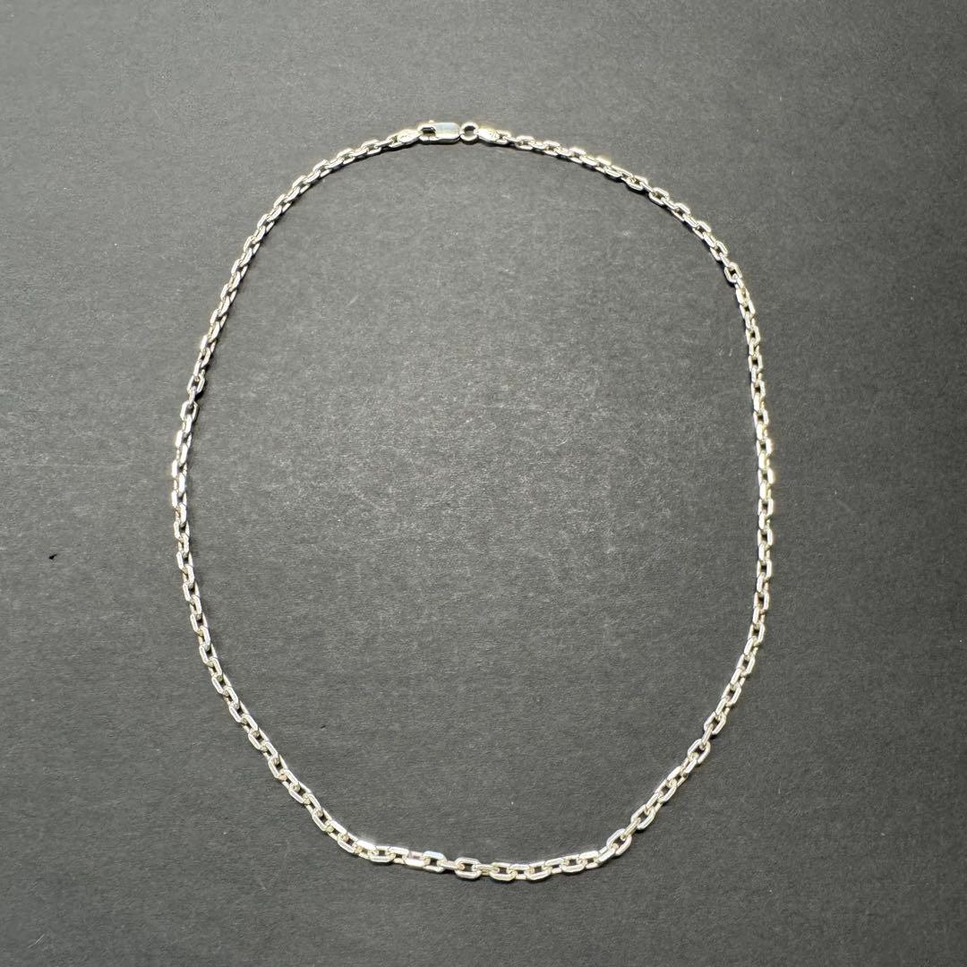 【太め 45㎝ 11g】太角チェーンネックレス silver925