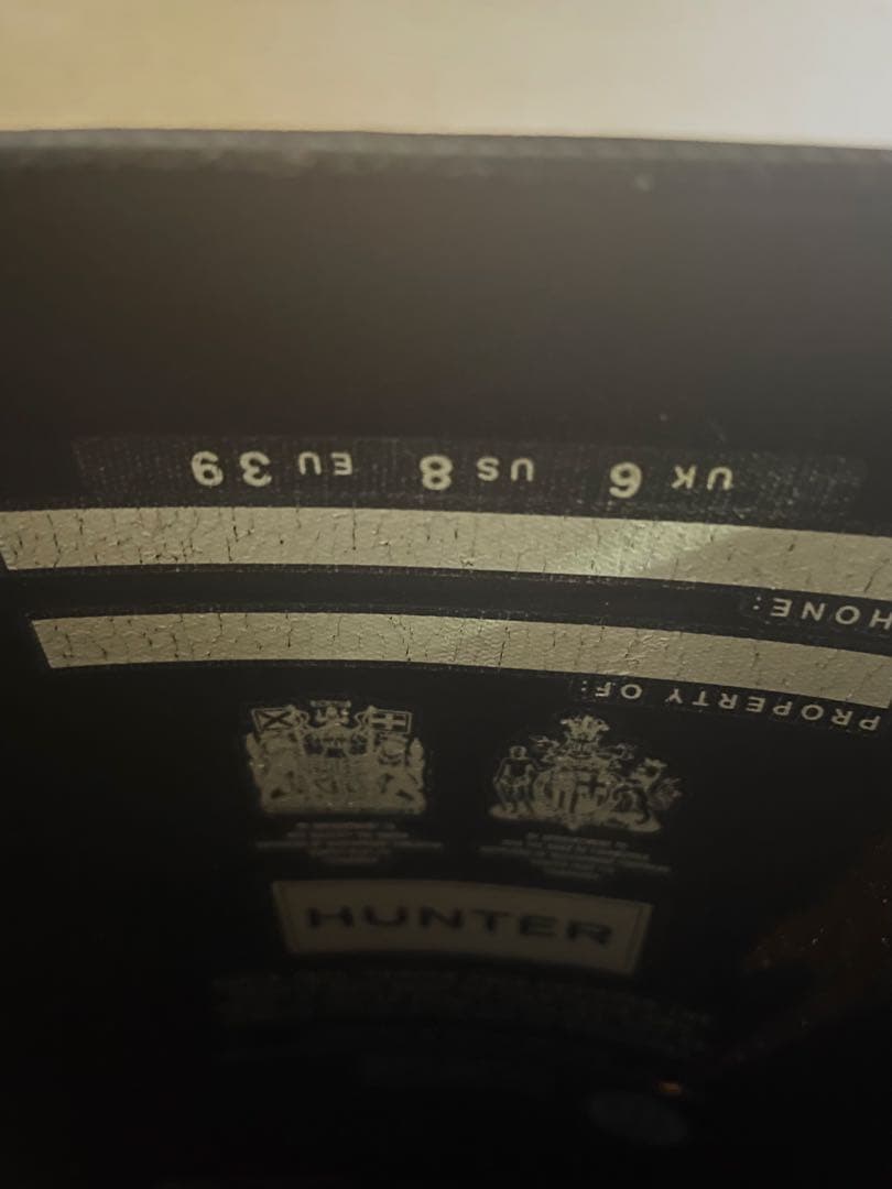 HUNTER　ブラック　UK6（24.5-25.0cm）