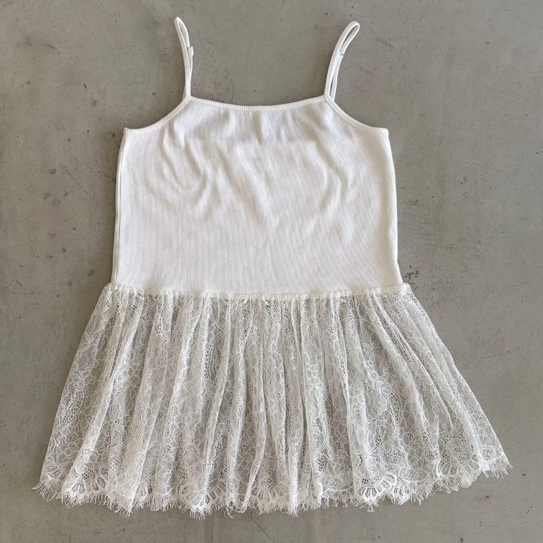 Capricieuxle'mage レースキャミ　ホワイト　レイヤード　26SS