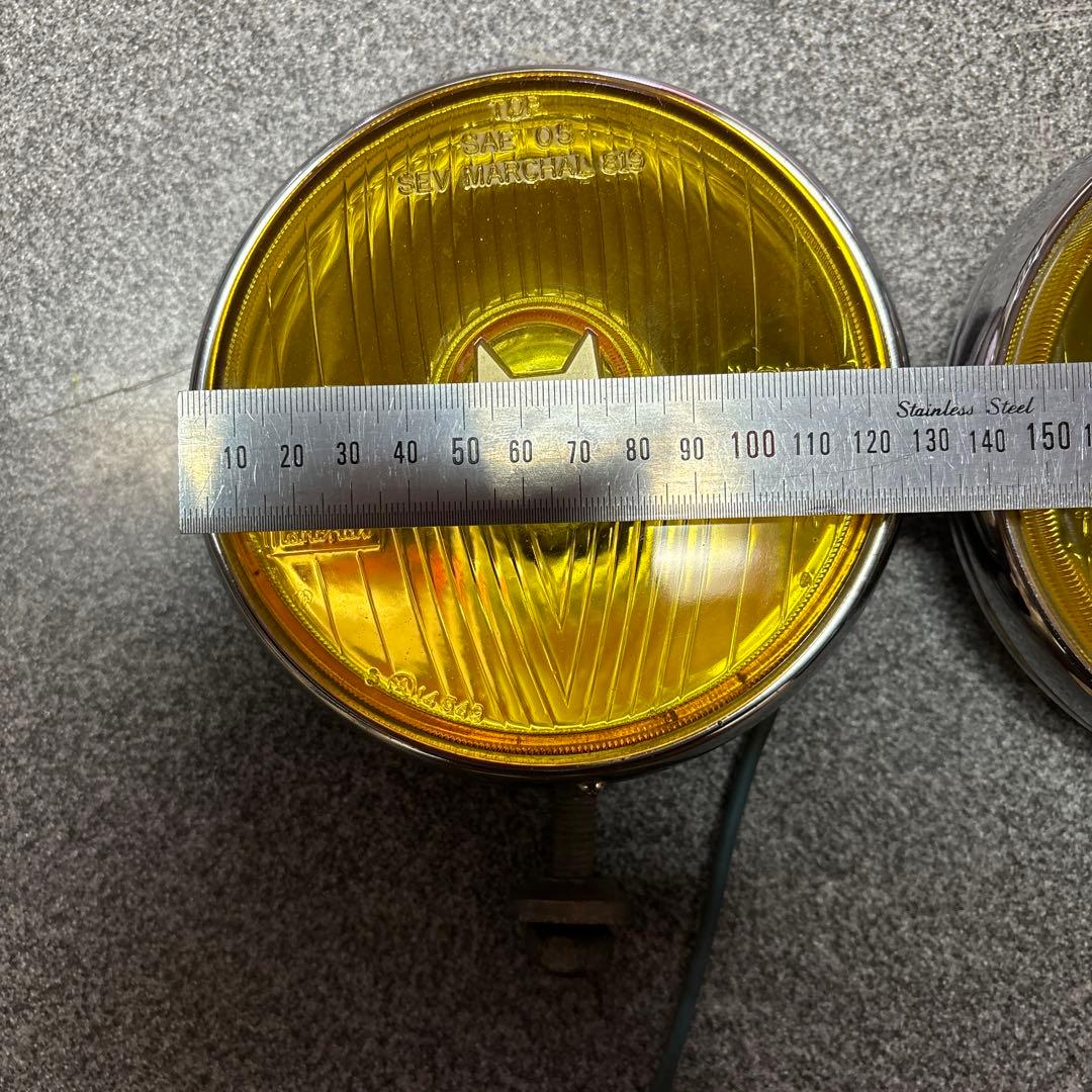 マーシャル 819 フォグランプ イエロー 2ヶセット　当時物　ロケットカウル