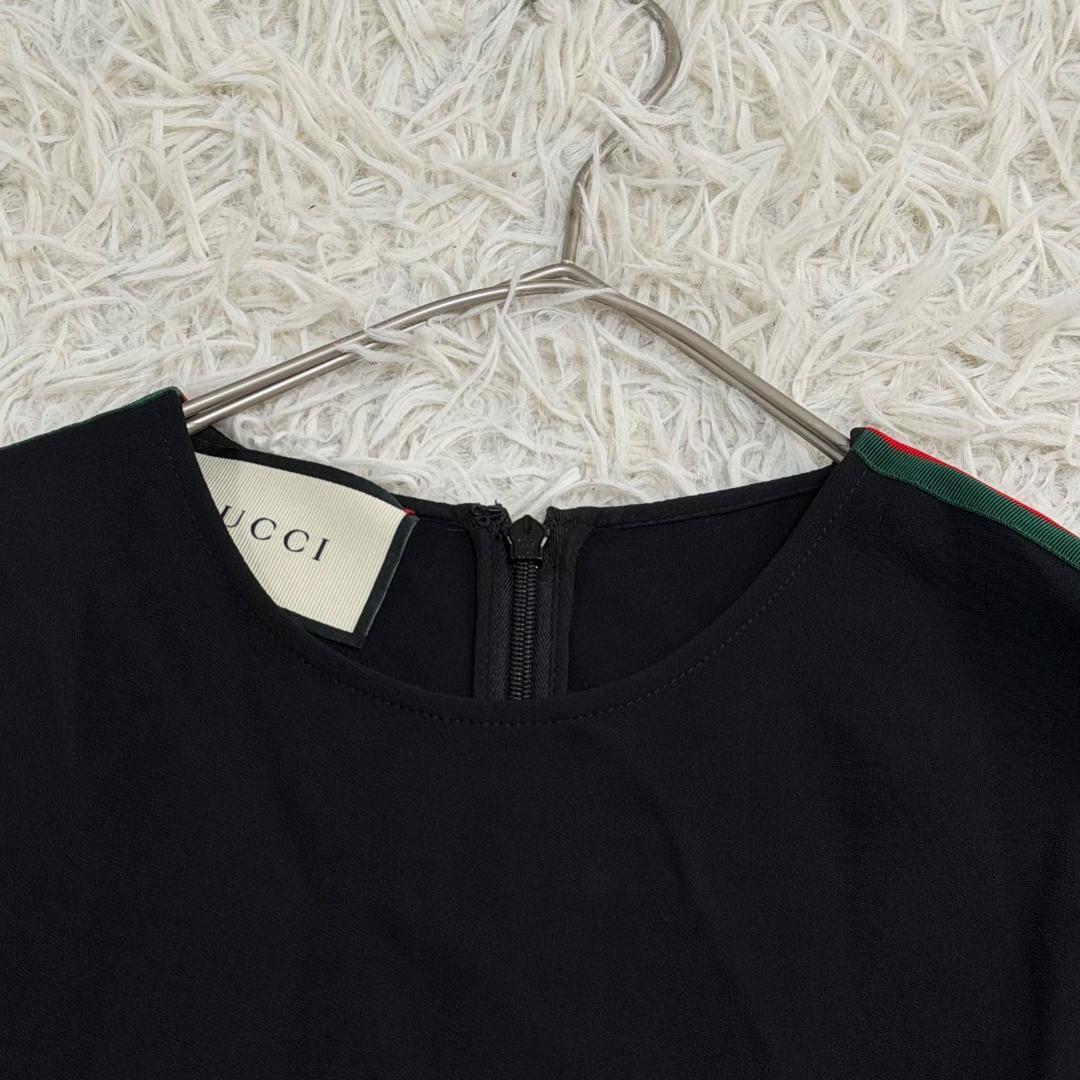 16574✨GUCCI シェリーライン サイドライン ワンピース 40 L