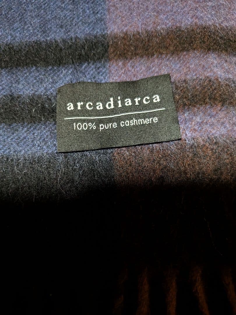 たま様用美品◆カシミヤ１００◆ バイオレットチェック ストール