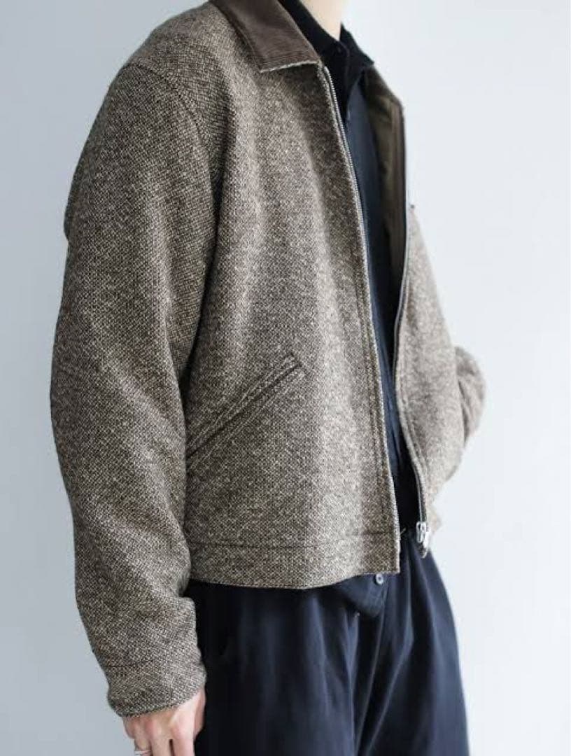 AURALEE SPUN TWEED ZIP BLOUSON サイズ4