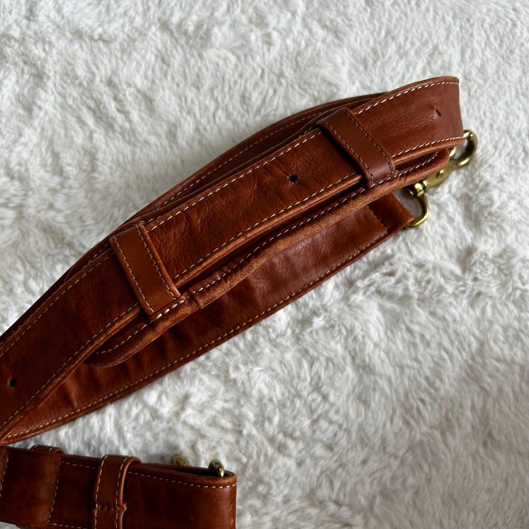 OLD COACH ボストンバッグ　2way　レザー　ブラウン　大容量　USA製