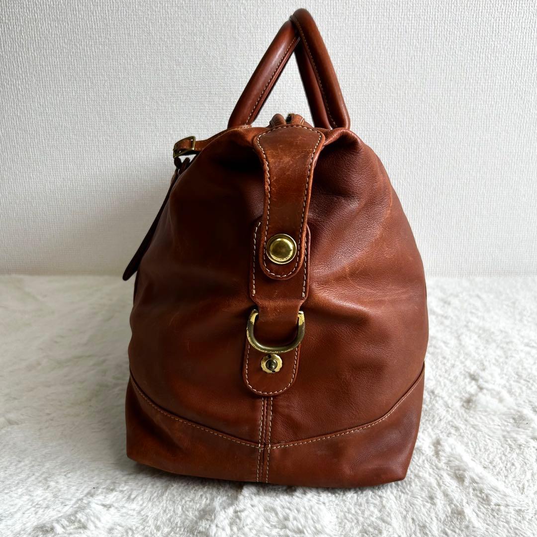 OLD COACH ボストンバッグ　2way　レザー　ブラウン　大容量　USA製