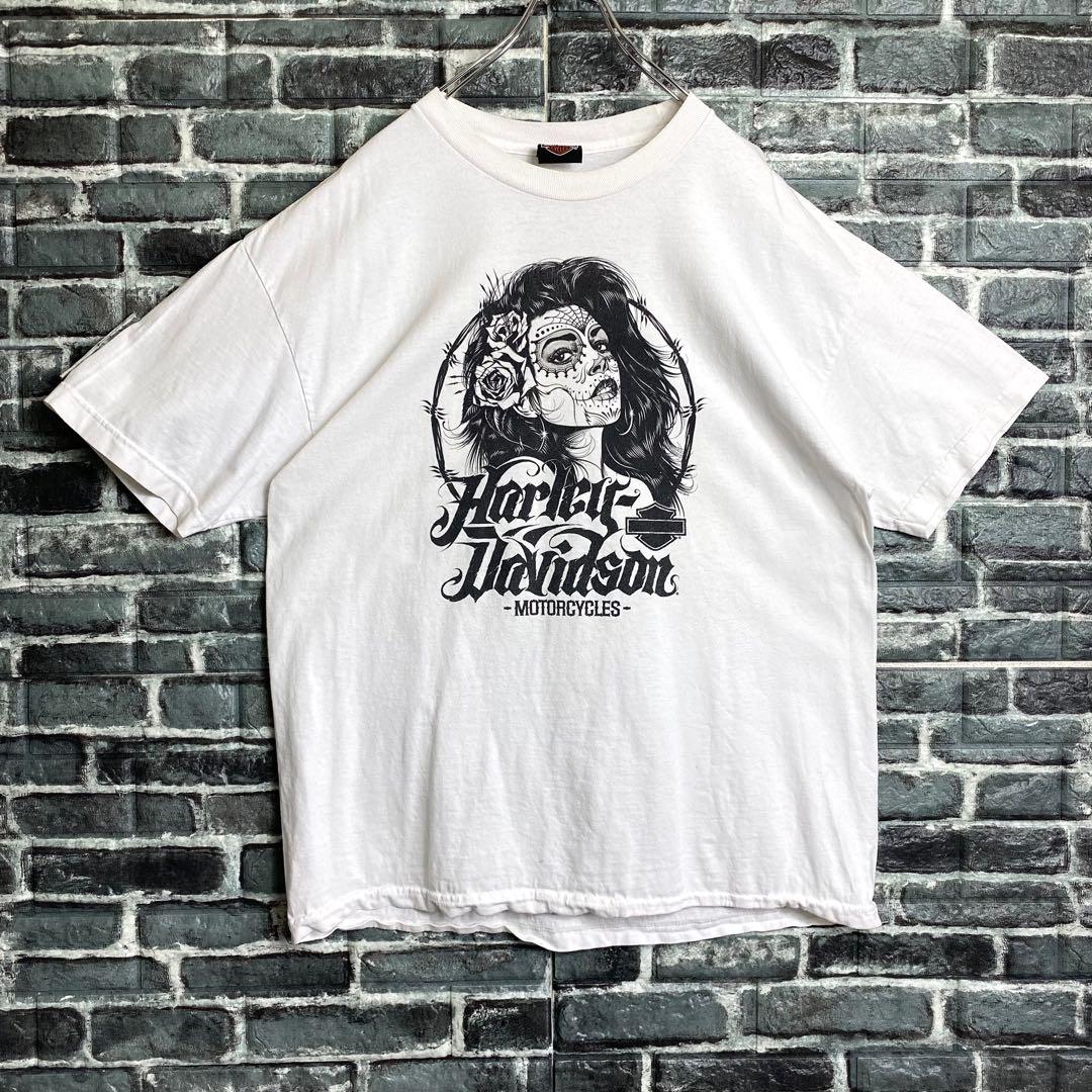 ハーレーダビッドソン☆Tシャツ ホワイト 古着 メキシコ製 ゆるだぼ hu5