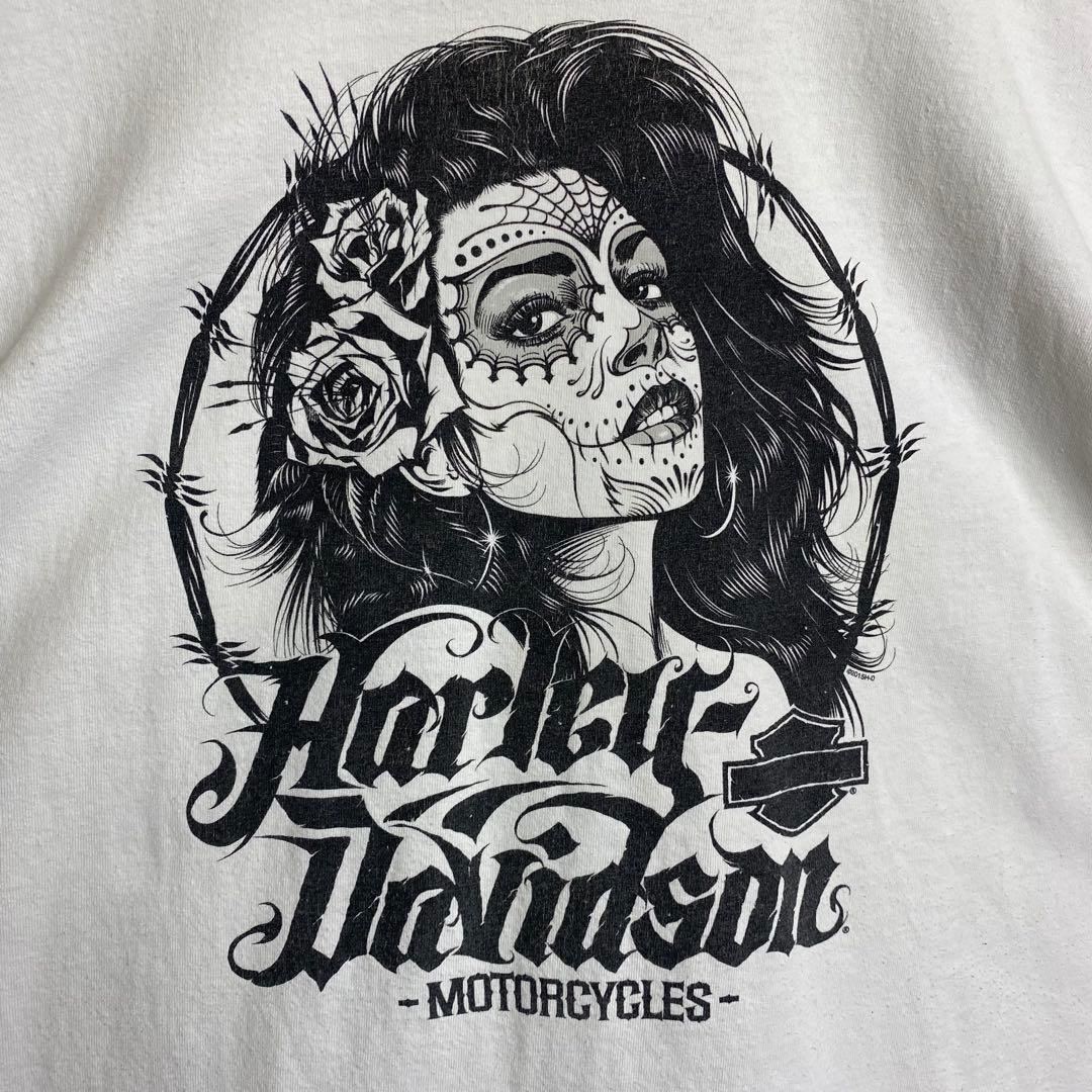 ハーレーダビッドソン☆Tシャツ ホワイト 古着 メキシコ製 ゆるだぼ hu5