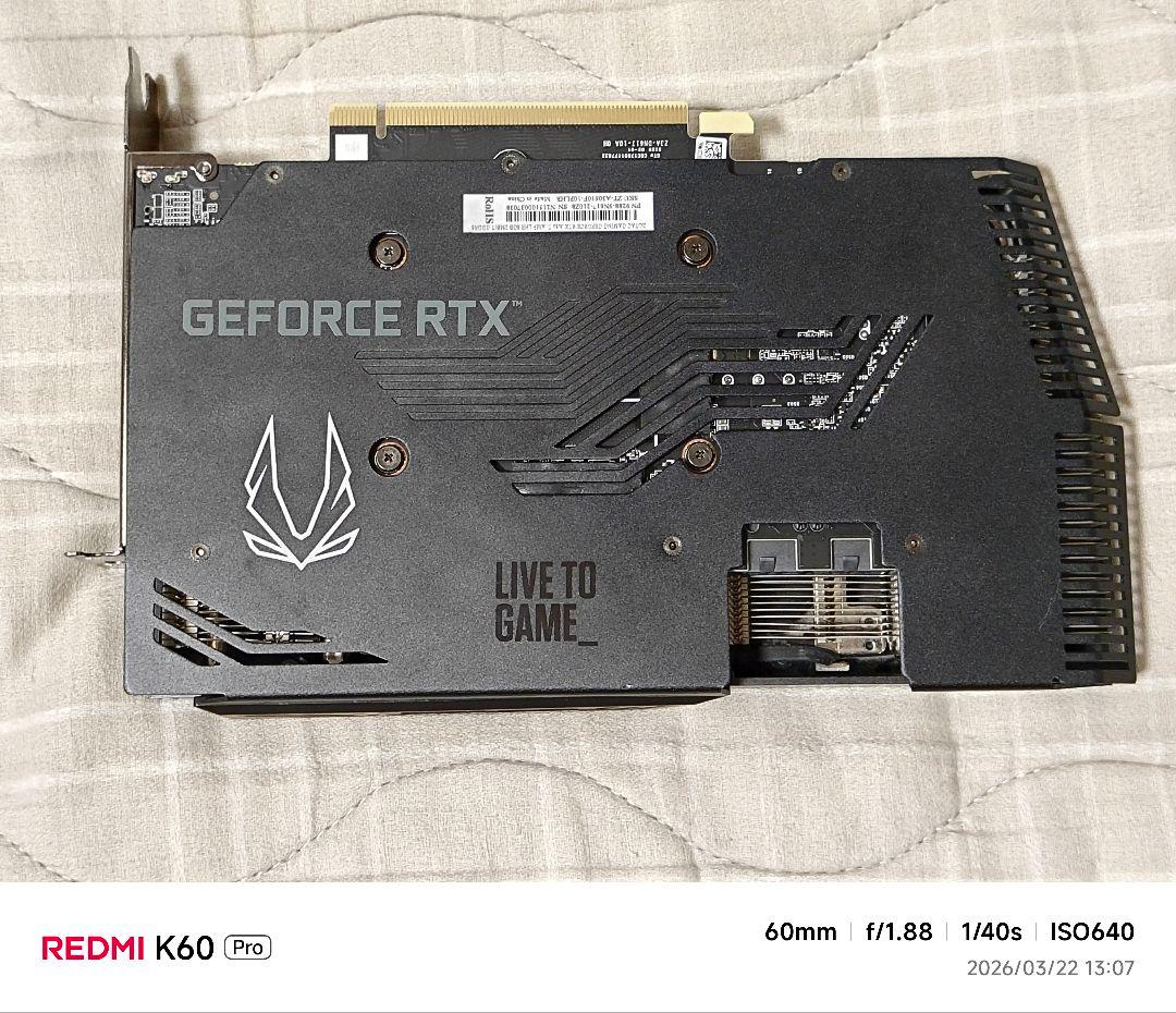 ZOTAC RTX3060Ti OC AMP LHR 8GB GDDR6 動作◎