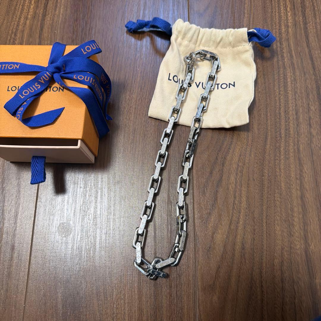 LOUIS VUITTON ネックレス　コリエ　チェーン　スクエア　モノグラム