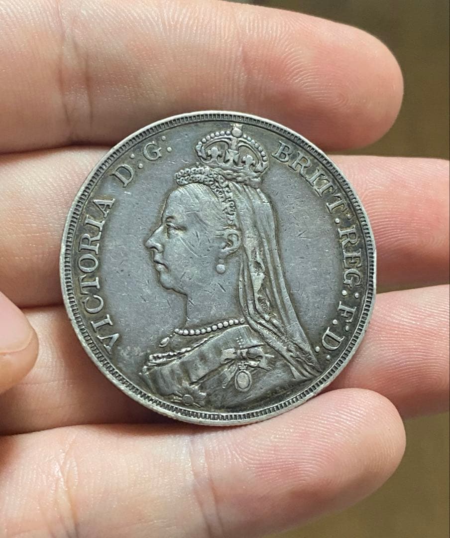 1889年 ヴィクトリア女王 銀貨 1ドル 本物保証