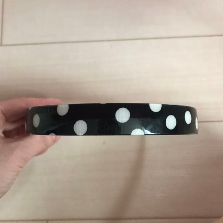 アレクサンドルドゥパリ カチューシャ水玉　黒×白