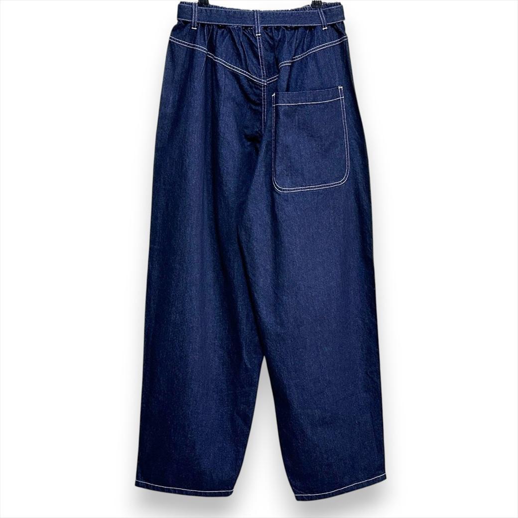 【ScoLar】スカラー らくがきワッペン ベルト付 デニムパンツ タグ付未使用