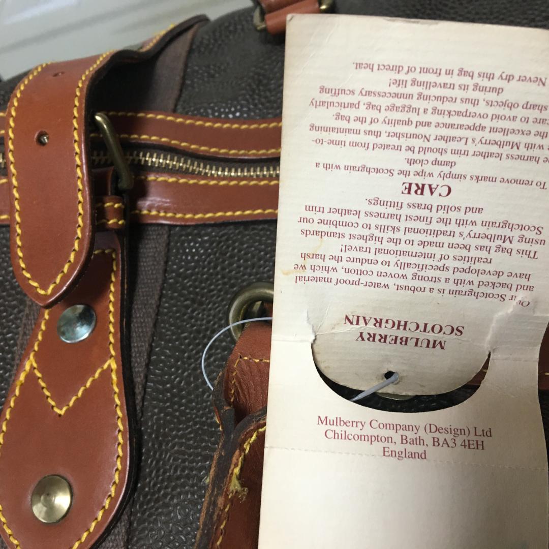 【未使用 汚れあり 南京錠本体欠品】Mulberry 長期保管 ボストンバッグ