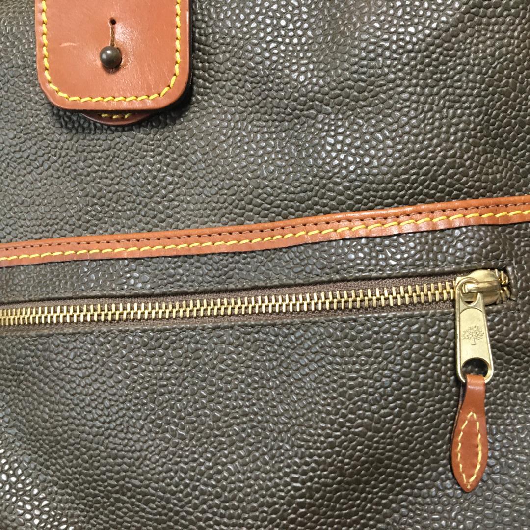 【未使用 汚れあり 南京錠本体欠品】Mulberry 長期保管 ボストンバッグ
