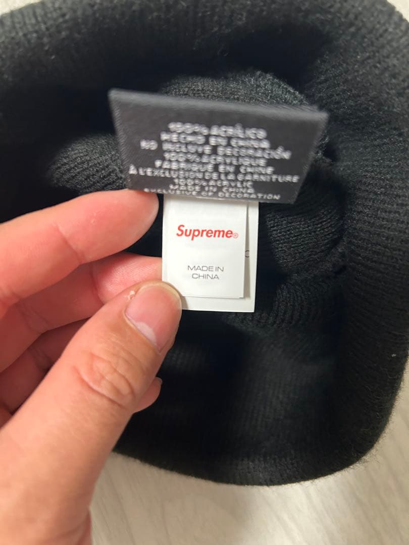 帽子 Supreme S logo beanie Black