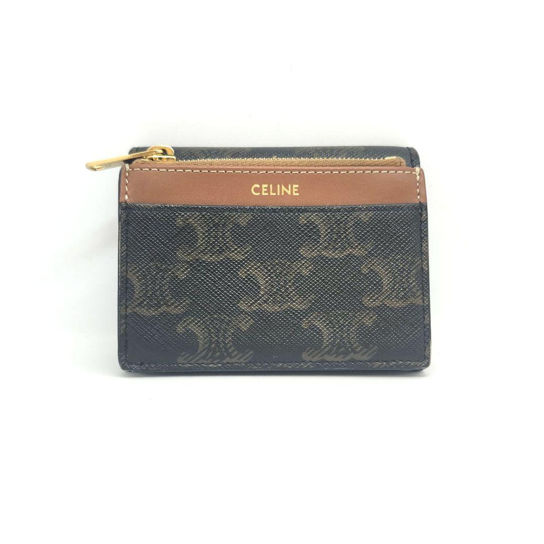 CELINE　セリーヌ　三つ折り財布　トリオンフ　黒 　ブラック