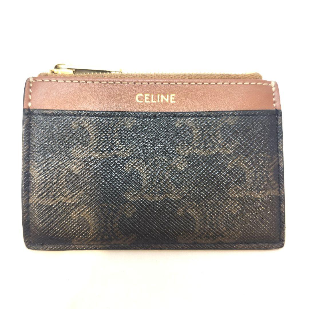 CELINE　セリーヌ　三つ折り財布　トリオンフ　黒 　ブラック