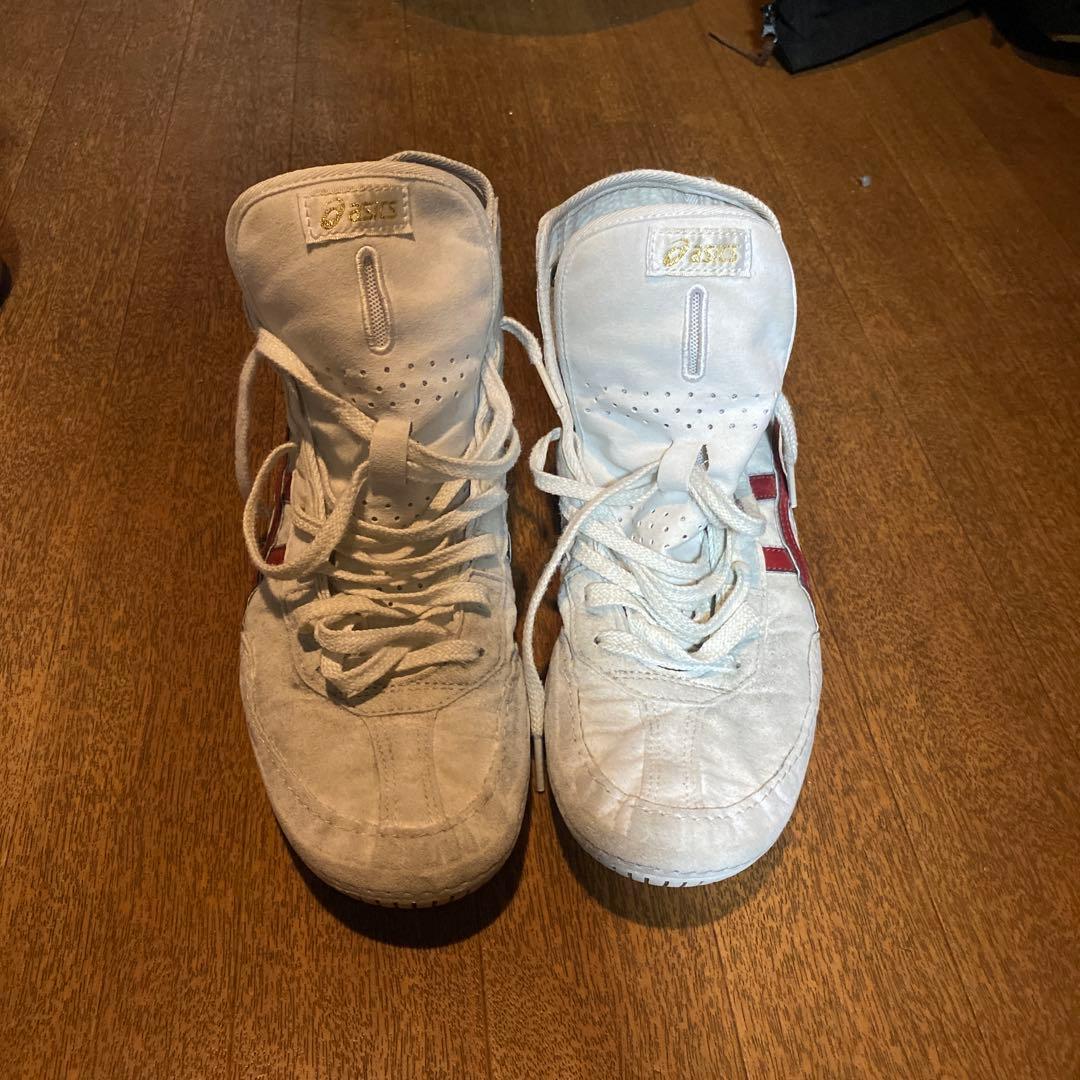ASICS ボクシングシューズ ・レスリングシューズ　ホワイト/レッド