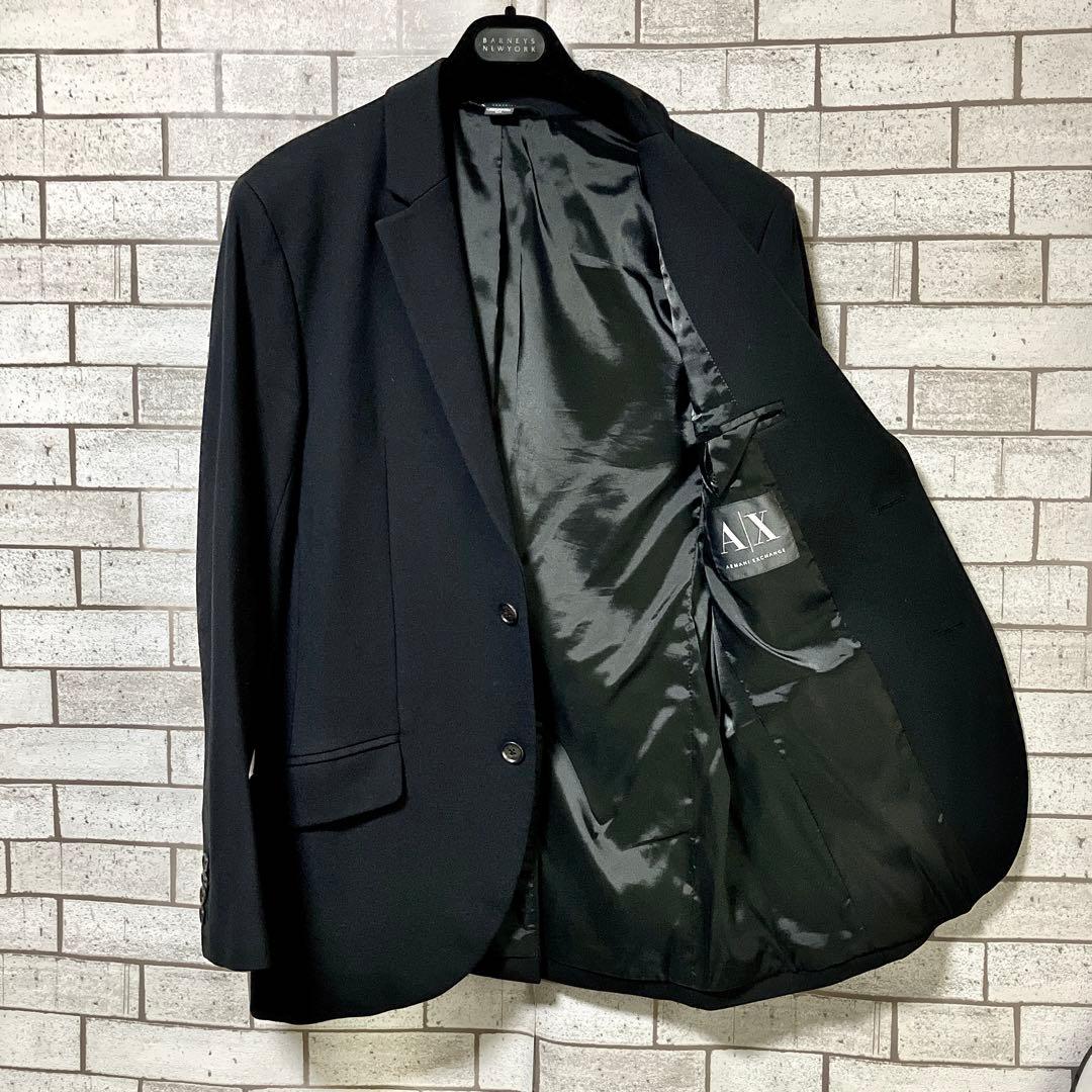【美品】【ARMANI】テーラードジャケット　ブラック　2B ビジネス　スーツ