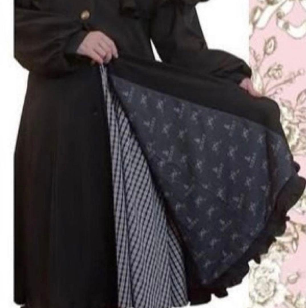 しまみさ　ケープデザインロングコート　黒　Lサイズ　青木美沙子　しまむら