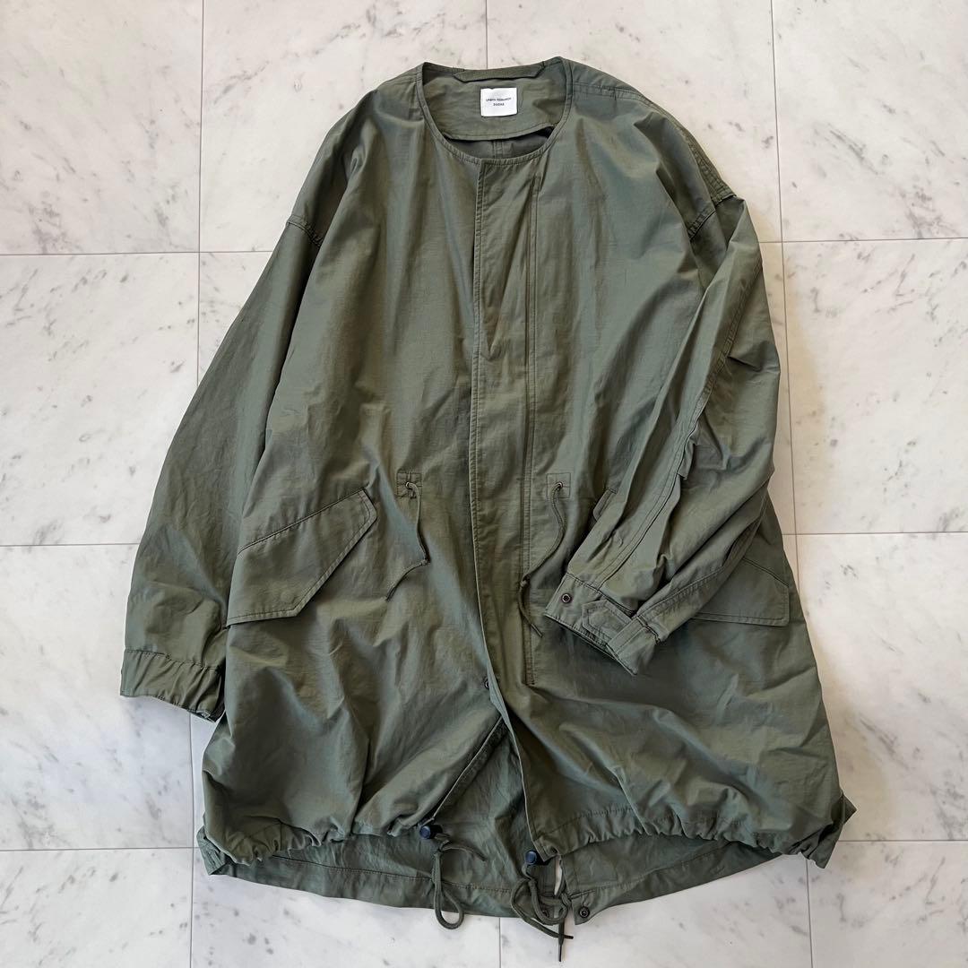 アーバンリサーチドアーズ　ノーカラーモッズコート　カーキ　M 24SS