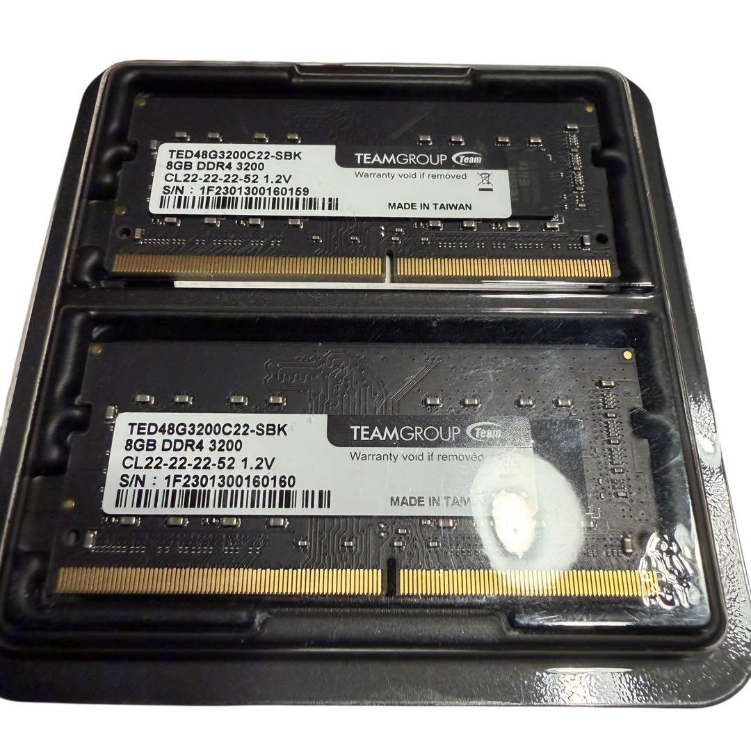 Team DDR4 3200 8GB×2 ノートパソコン用