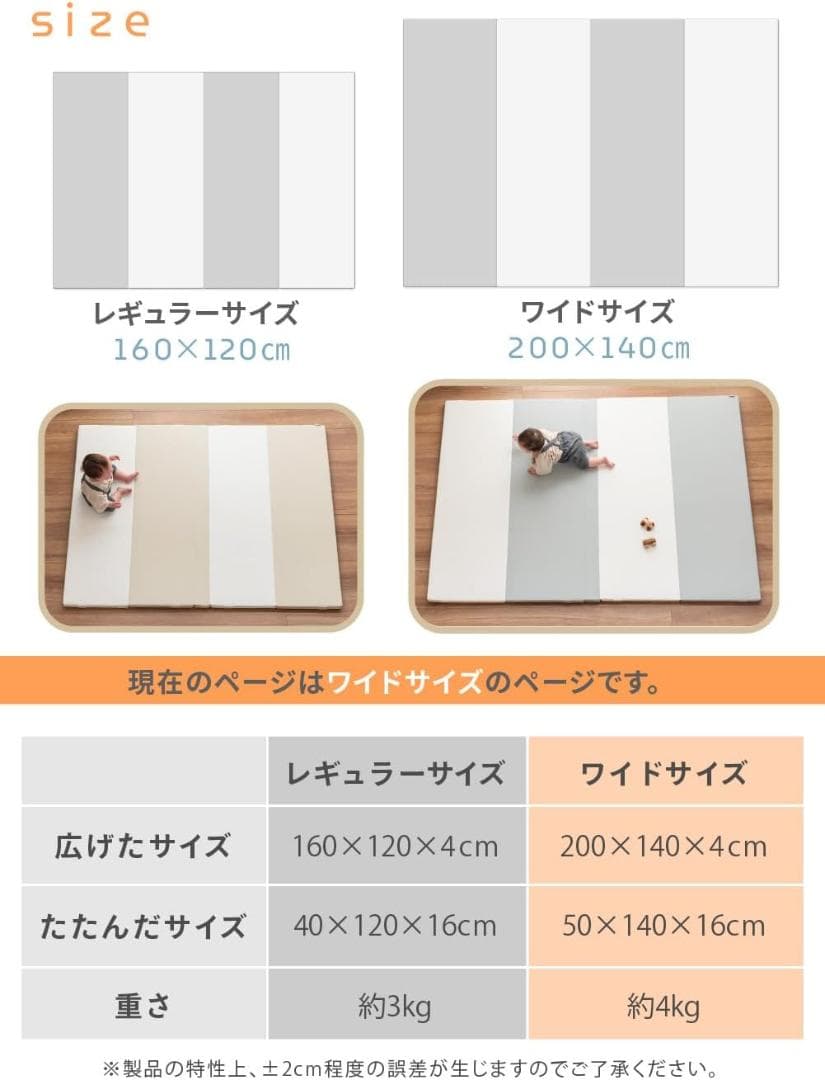 ★未開封品★ケラッタ　プレイマット 　200×140cm / ピンク×ホワイト
