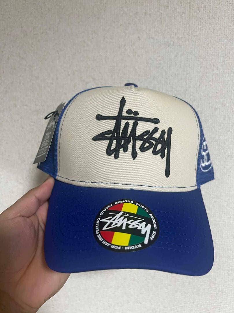 帽子 Stussy Trucker Cap - Beige/Blue