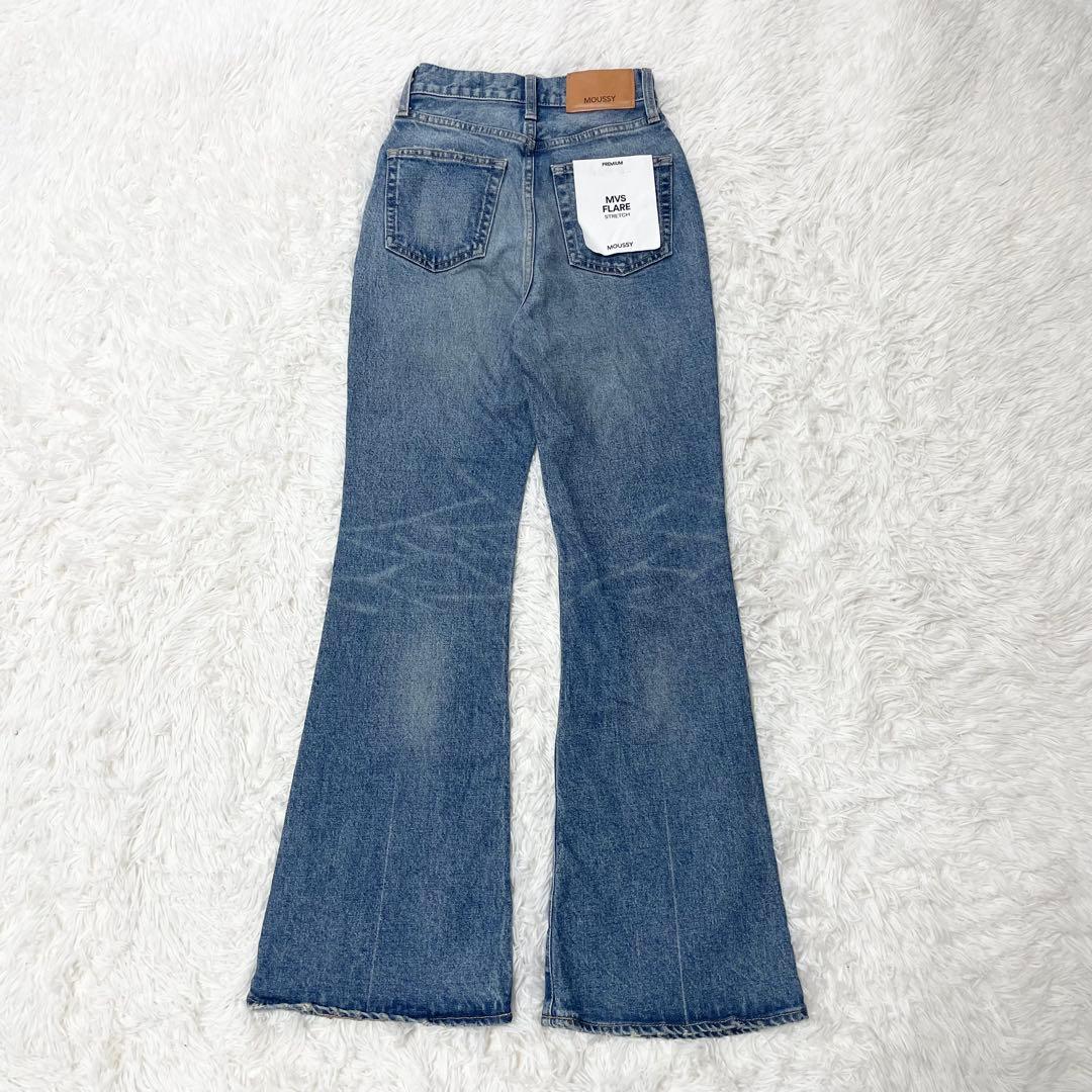 大人気！2026年MOUSSY MVS フレアデニム 新タグ ストレッチ素材