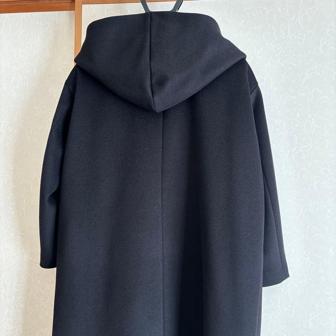 JOURNAL STANDARD フード付きロングコート 黒