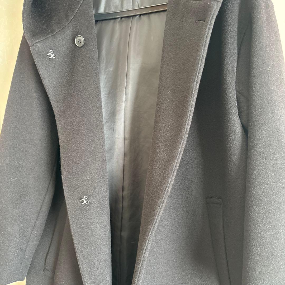 JOURNAL STANDARD フード付きロングコート 黒