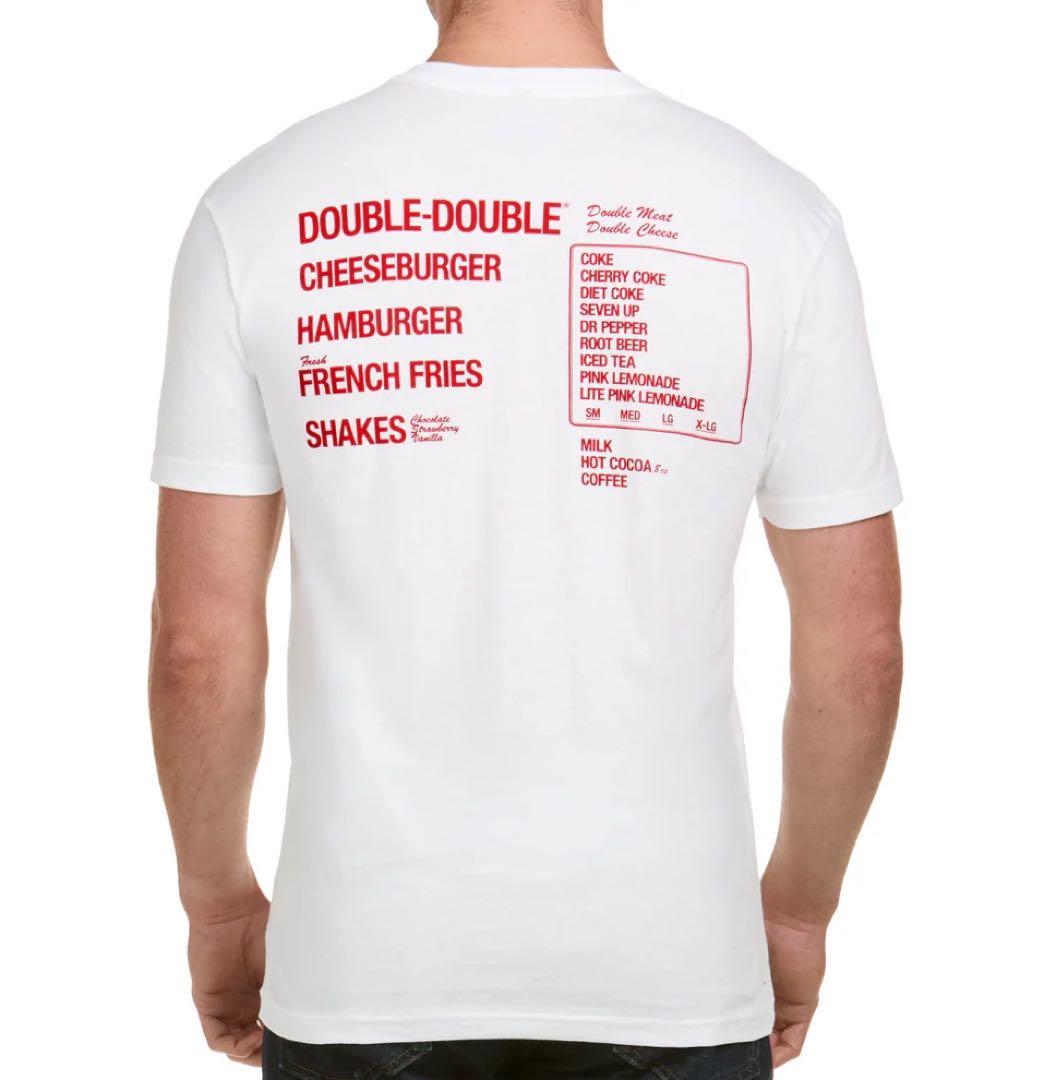 ステッカー付 IN-N-OUT BURGER MENU TEE 半袖 XL 白