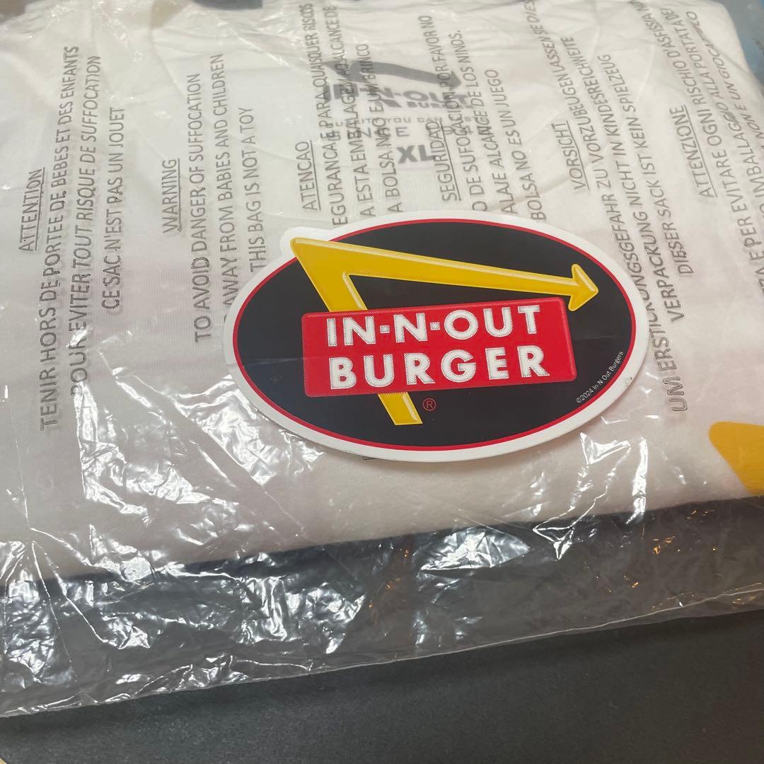 ステッカー付 IN-N-OUT BURGER MENU TEE 半袖 XL 白