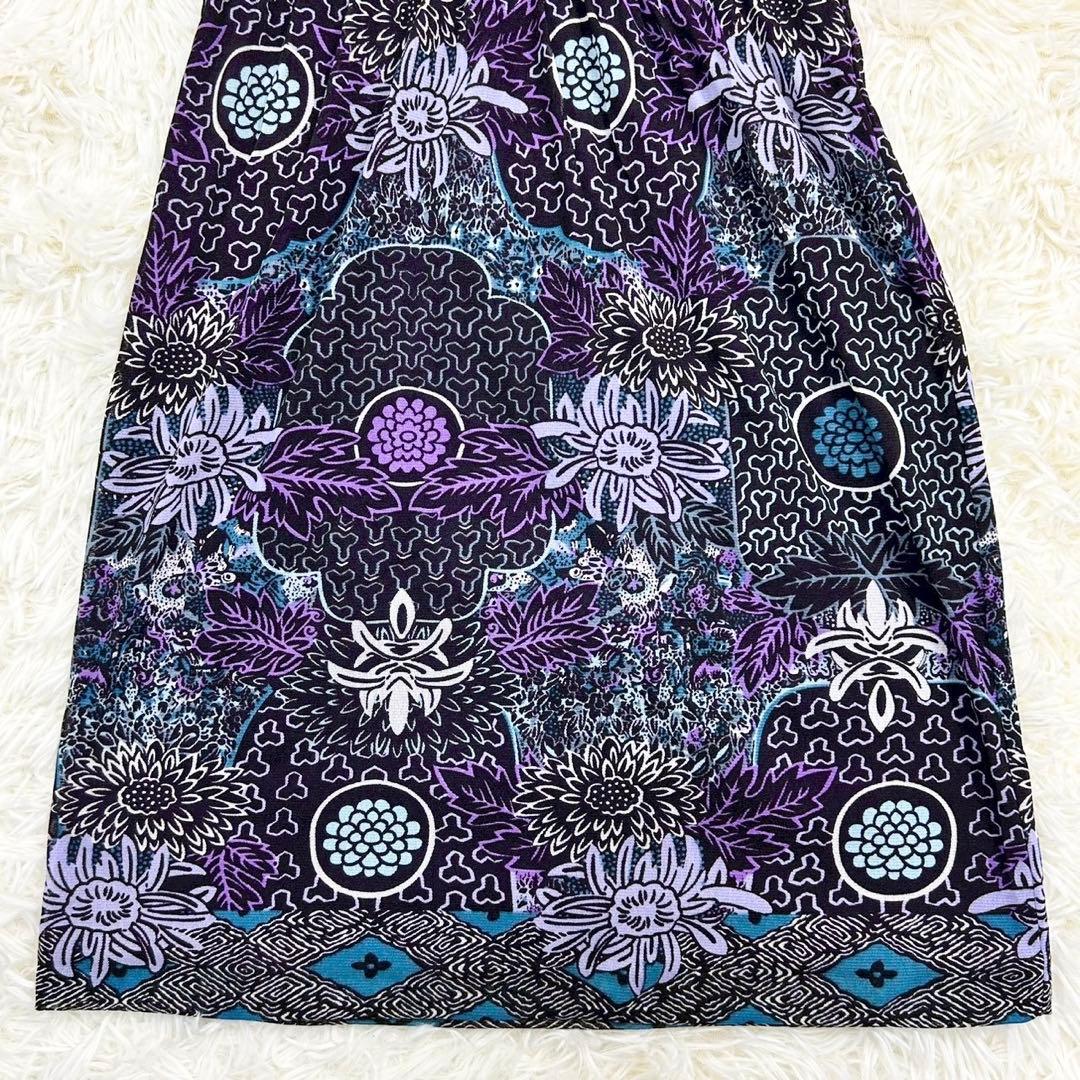 極美品　ヴィヴィアンタム　半袖ワンピース　パワーネット　花柄　パープル系　0