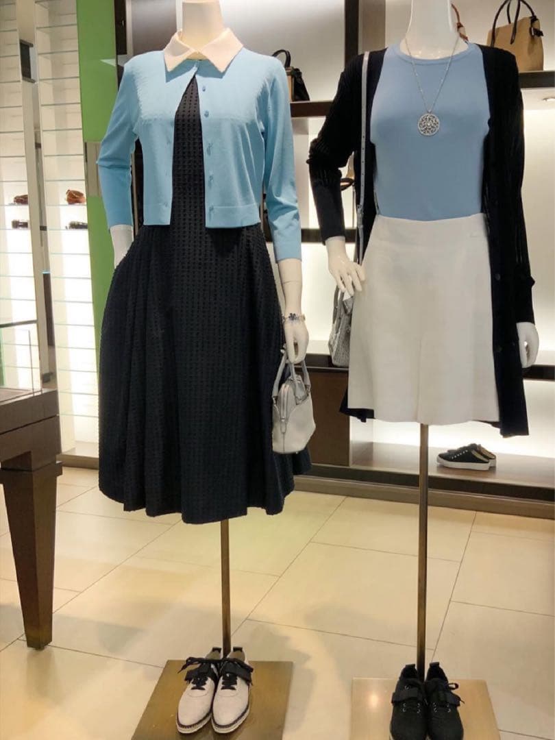 3/31まで タグ付き 掲載 フォクシー ウィステリア 白襟 ワンピース