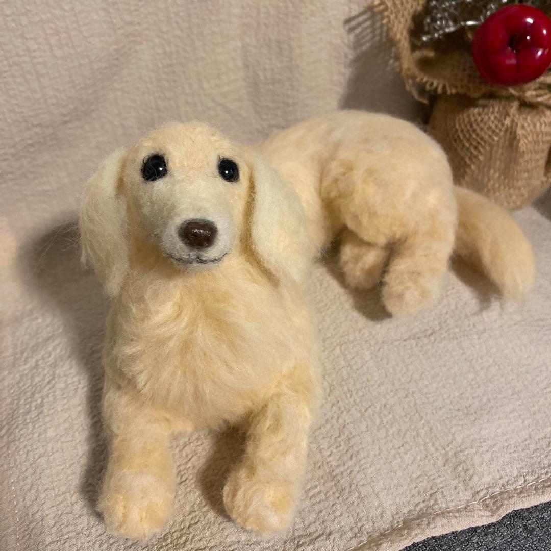 羊毛フェルト　ミニチュアダックス　犬